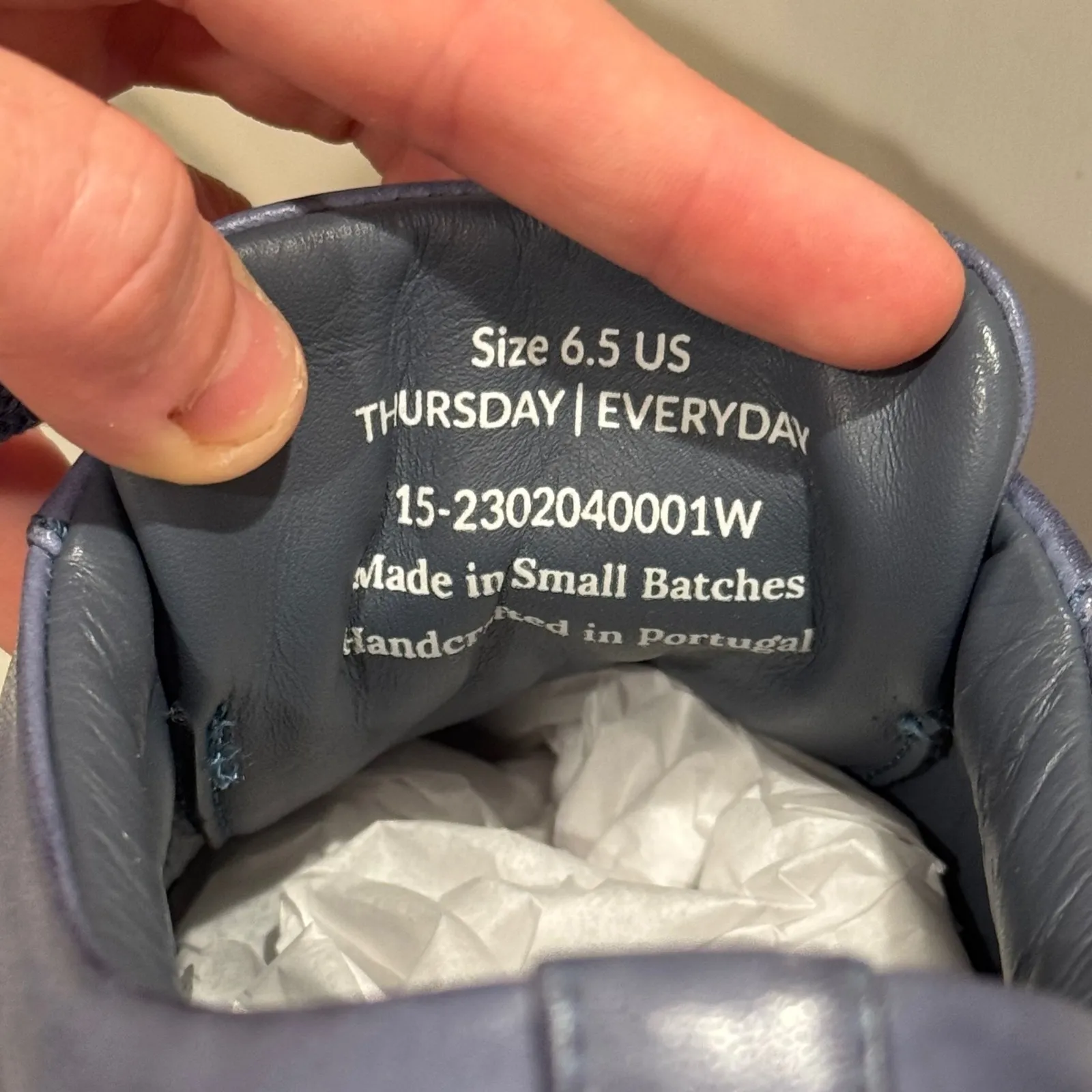 Thursday Boot Co Everyday Leather Sneakers Periwinkle Blue Women's Size 6.5 - Image 8