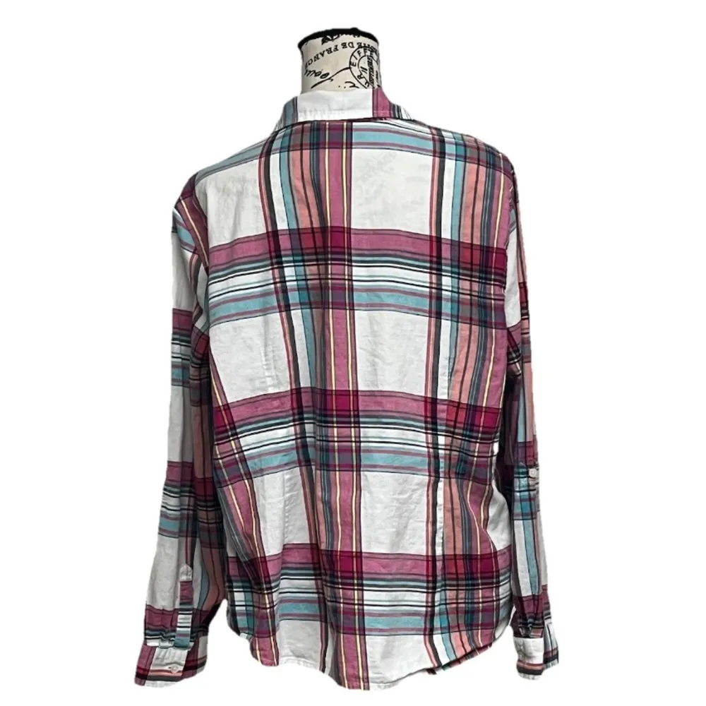 Talbots Plaid Button Down Shirt XLP – Preppy Anglercore Fishermen Camp Shirt - Image 5