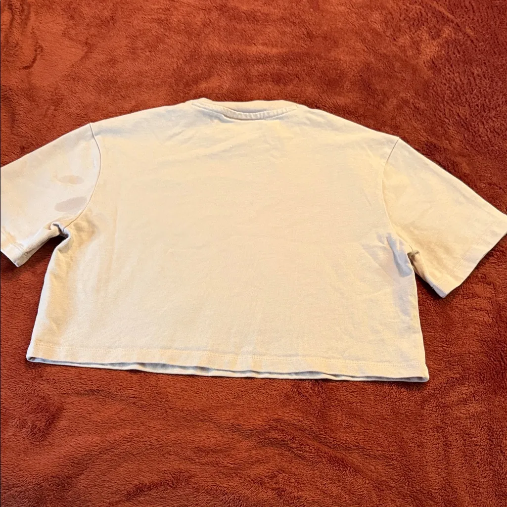 Nike Women's Off-White Crop Top - Image 3