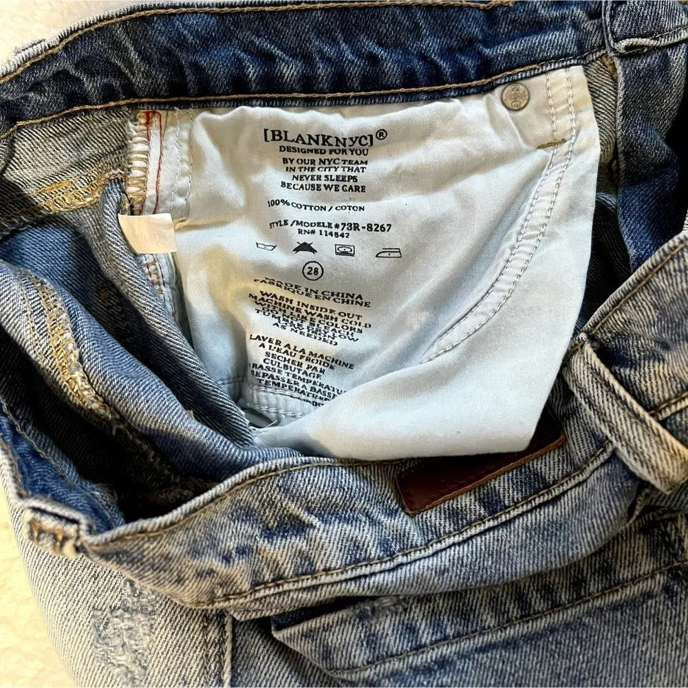 BLANK NYC The Barrow High Rise Distressed Shorts - Image 5