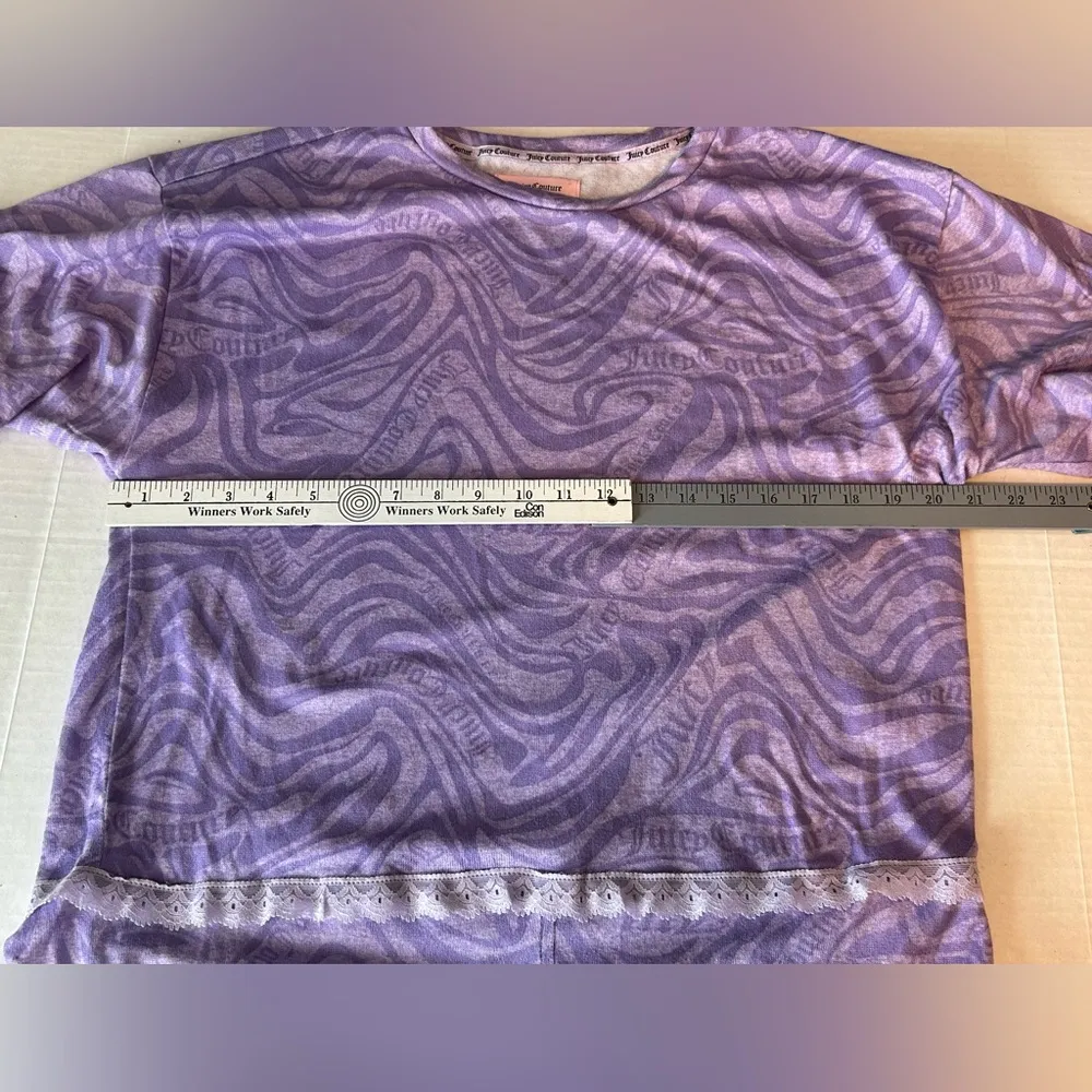 Juicy Couture 2 piece Sleep Set purple size large soft poly/spandex blen… - Image 2