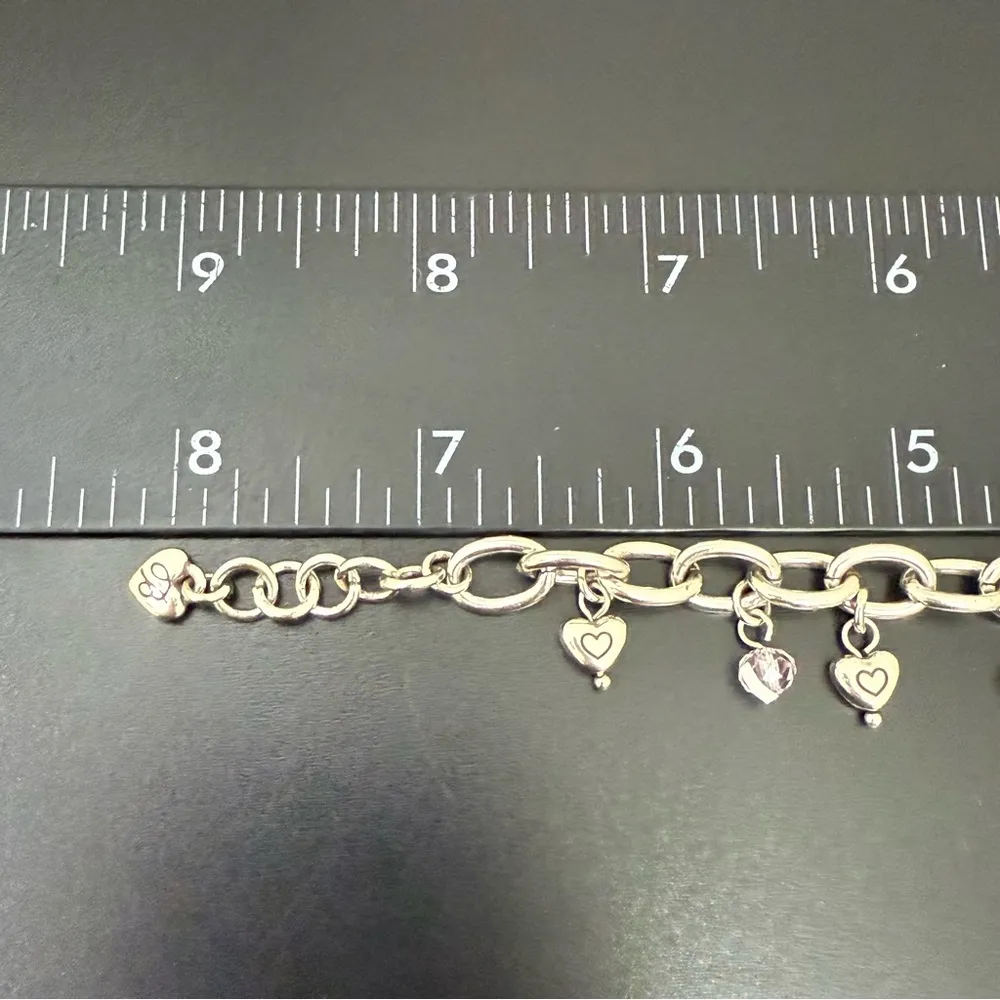 Retired Vintage BRIGHTON Power of Pink Butterfly Charm Breast Cancer Bracelet - Image 14