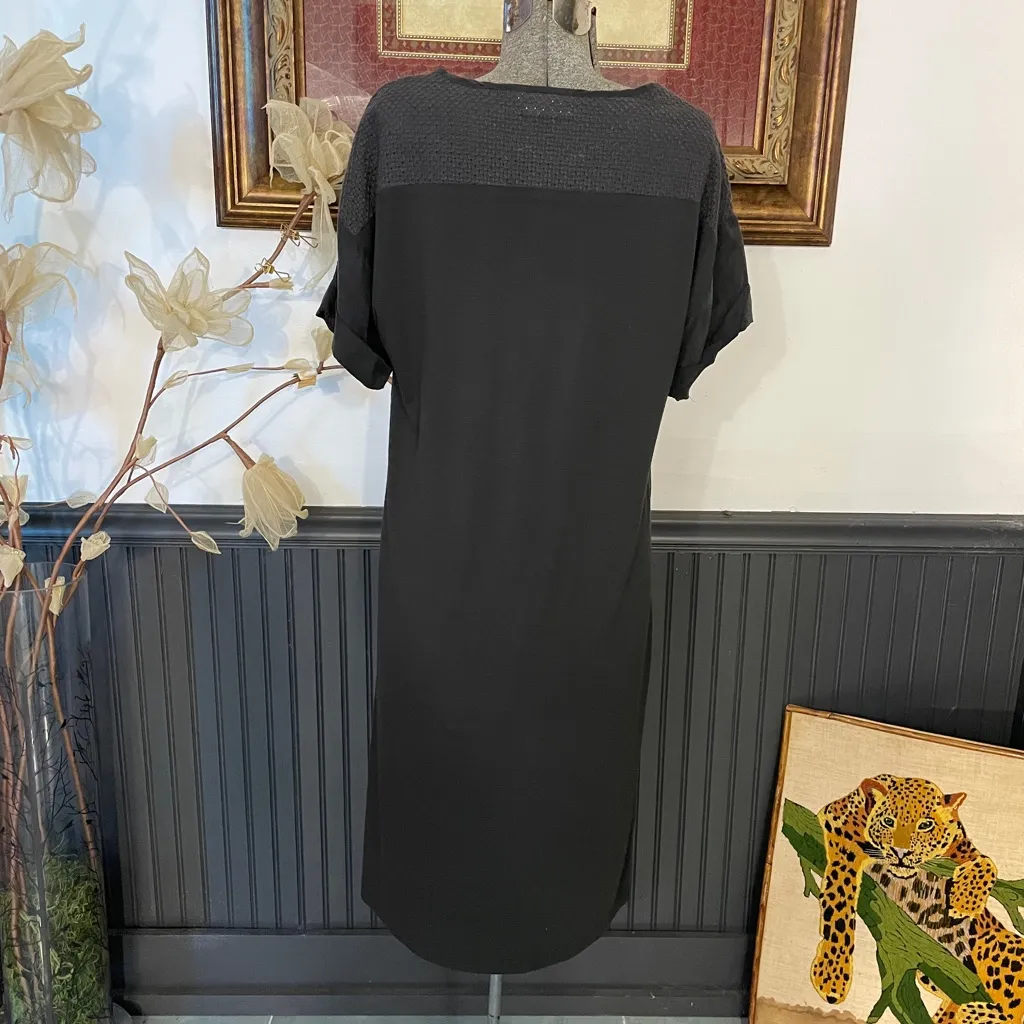 Noa Noa Danish Silk Shift Dress Embroidery & Rolled Sleeve - Image 6