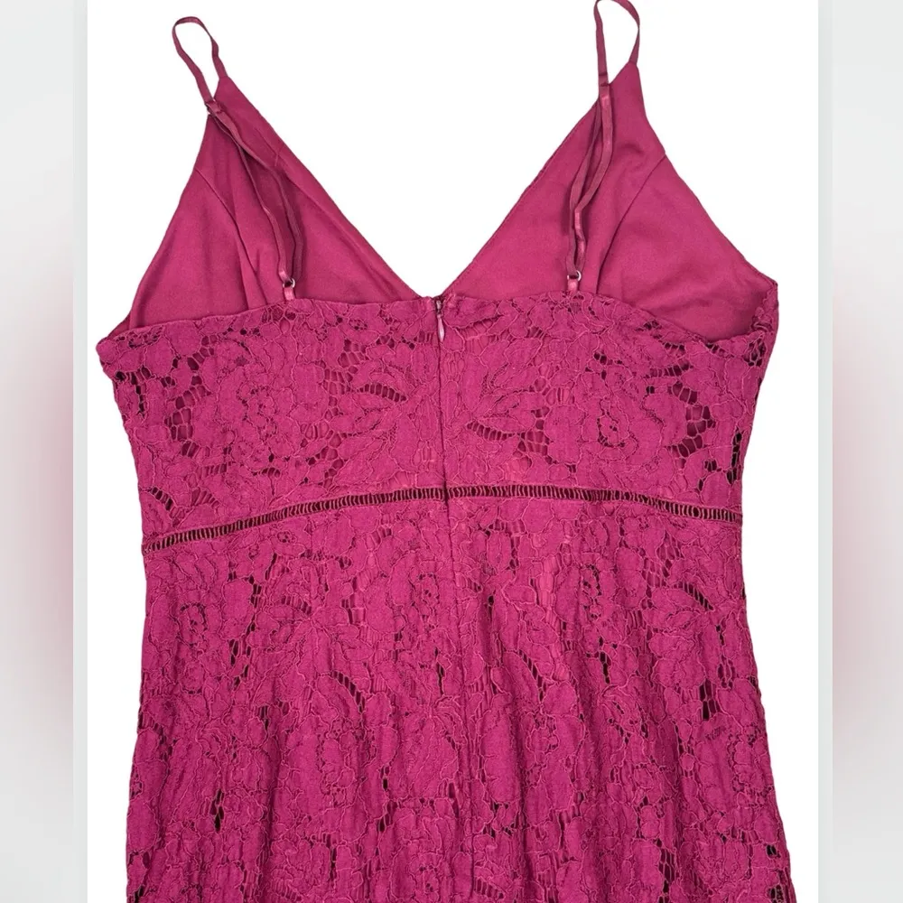 ASTR The Label Burgundy Wine Lace Tank Dress Large - Image 7