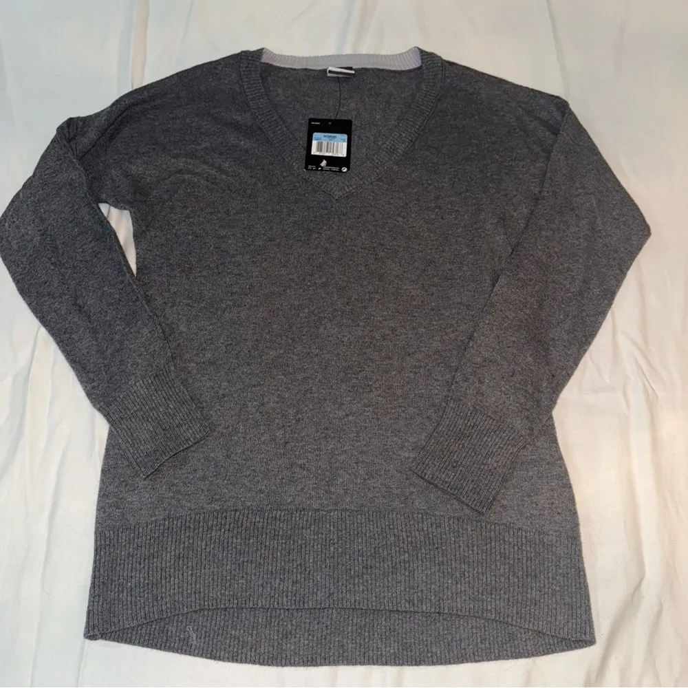 Dark Gray V-Neck Sweater - Image 6