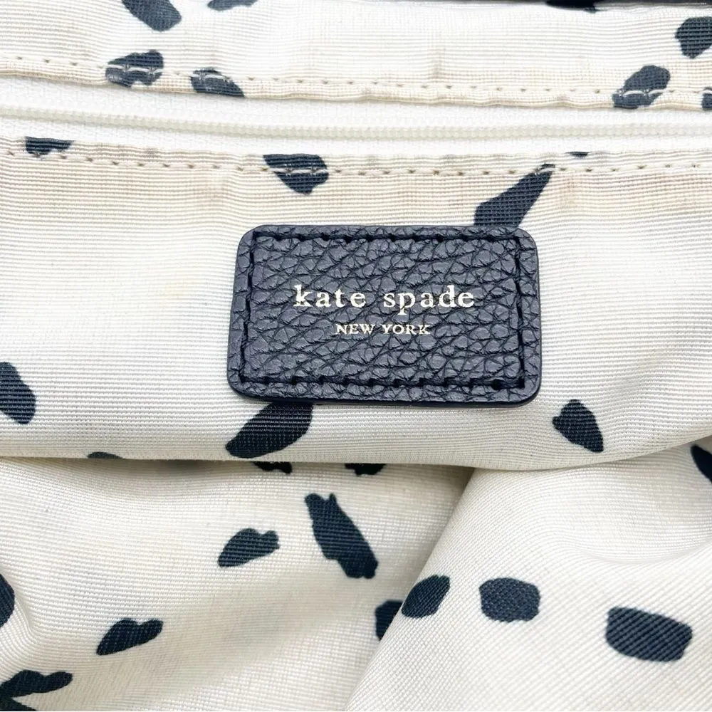 Kate Spade Bag Bexley Stevie Pebbled Black Leather Handbag Medium Slouchy Tote - Image 13