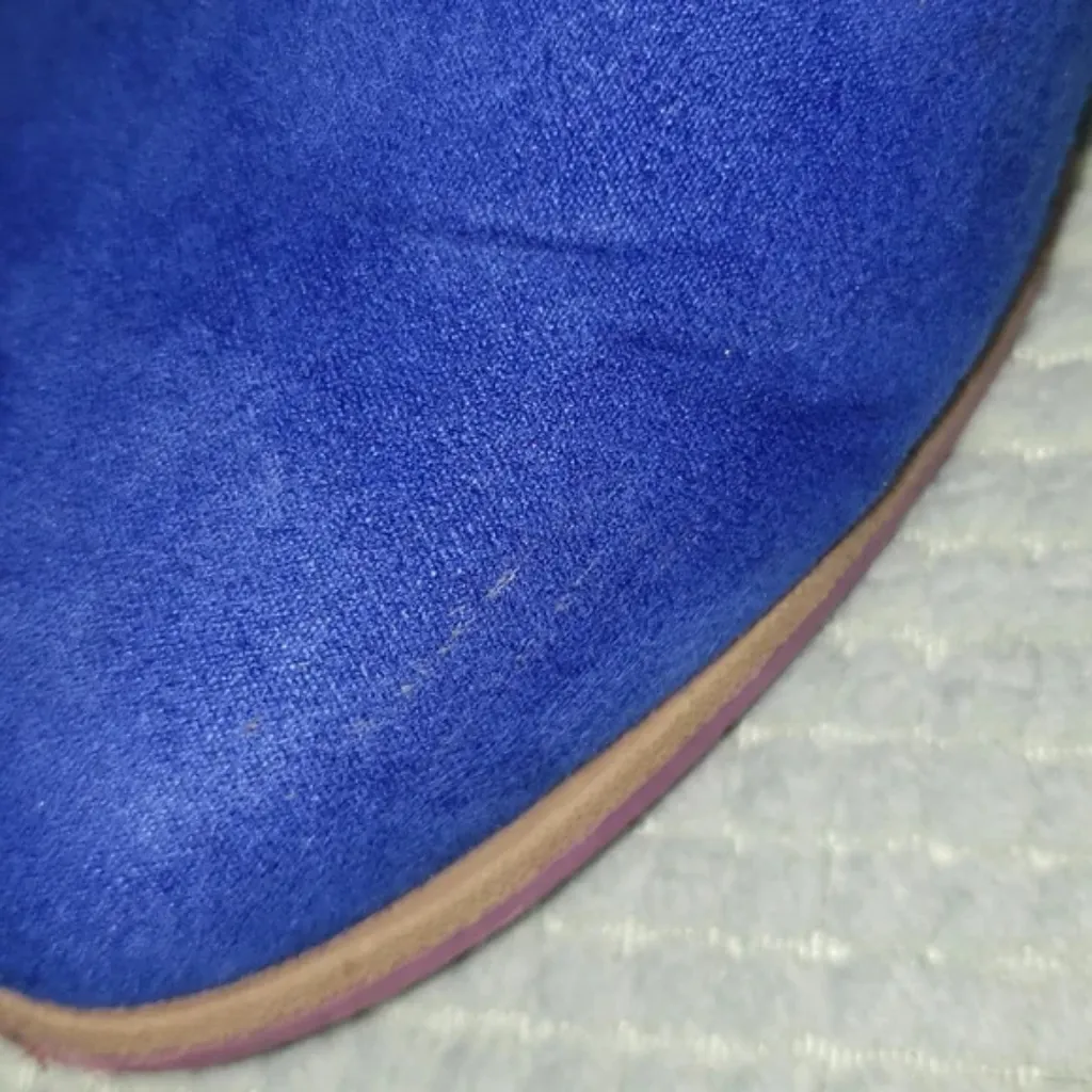 Mossimo Blue Faux Suede Oxfords Size 7.5 - Image 6