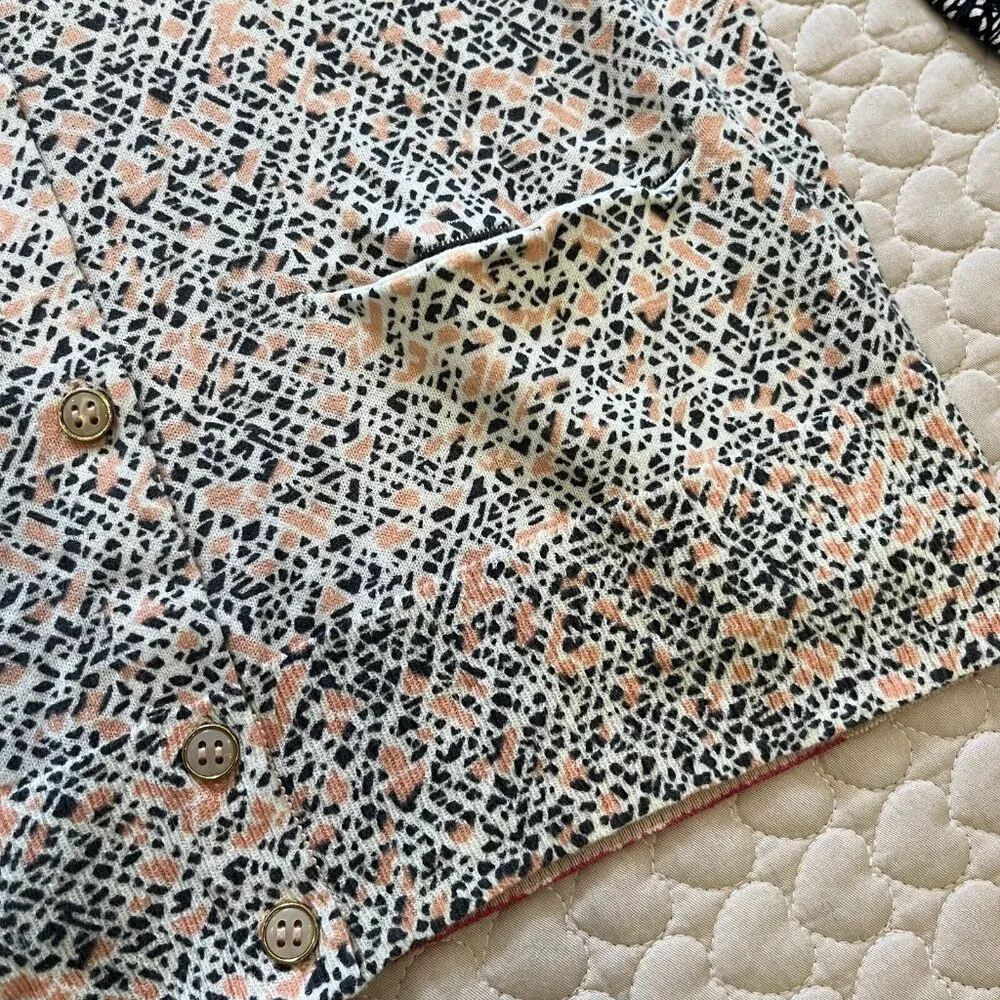 NWOT Marc by Marc Jacobs Punch Pink Multi Punch Pink Cotton Cardigan Size XS - Image 3