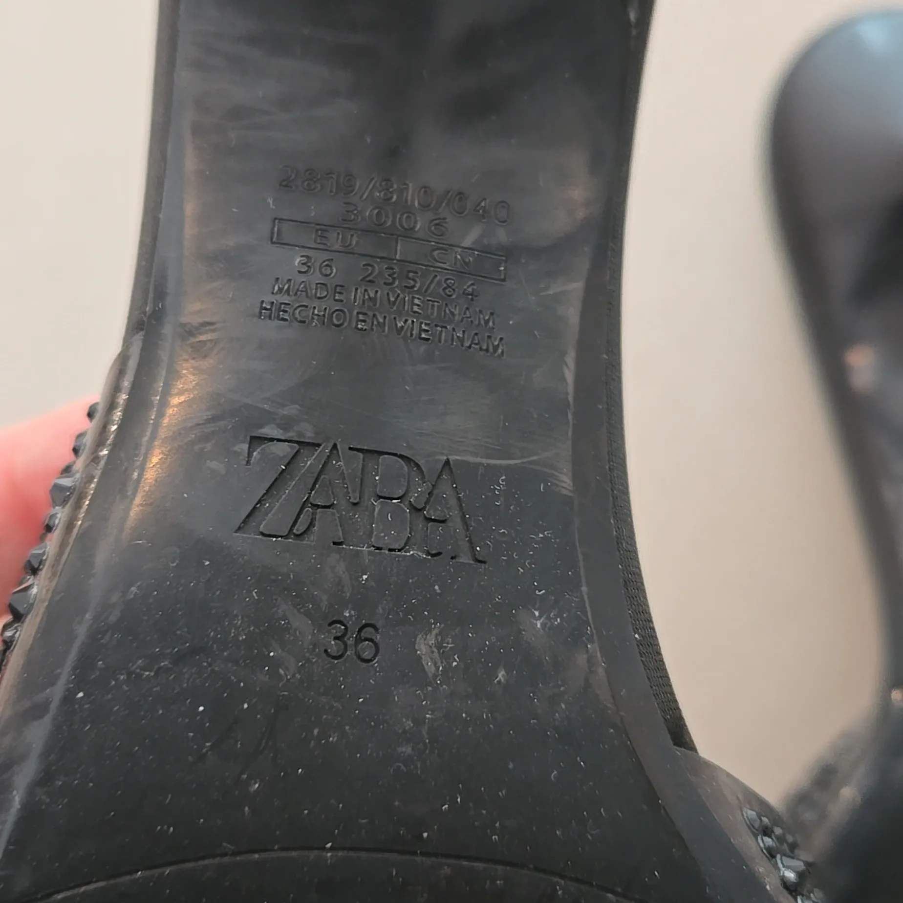 Zara Sparkly Vinyl Sandals Mule Shoe Size USA 6 EU 36 - Image 6