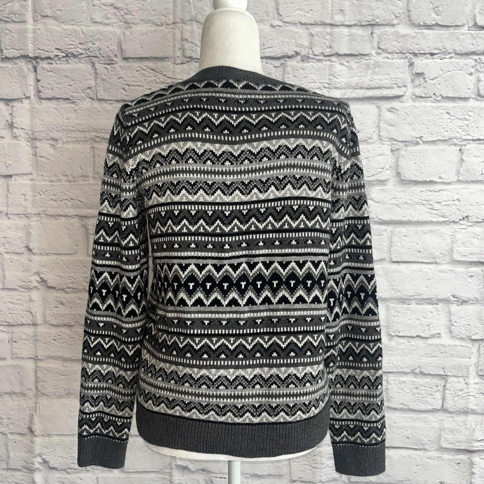 Talbots Women’s Grandmacore Lambswool Blend Beaded Cardigan Sweater Size Small - Image 4