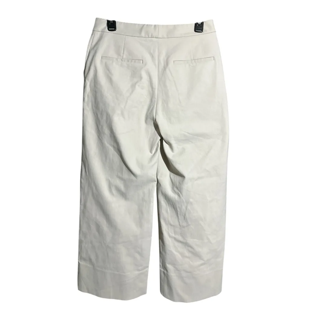 MM Lafleur Elegant Cream Trousers Wide Leg Size 6 - Image 2