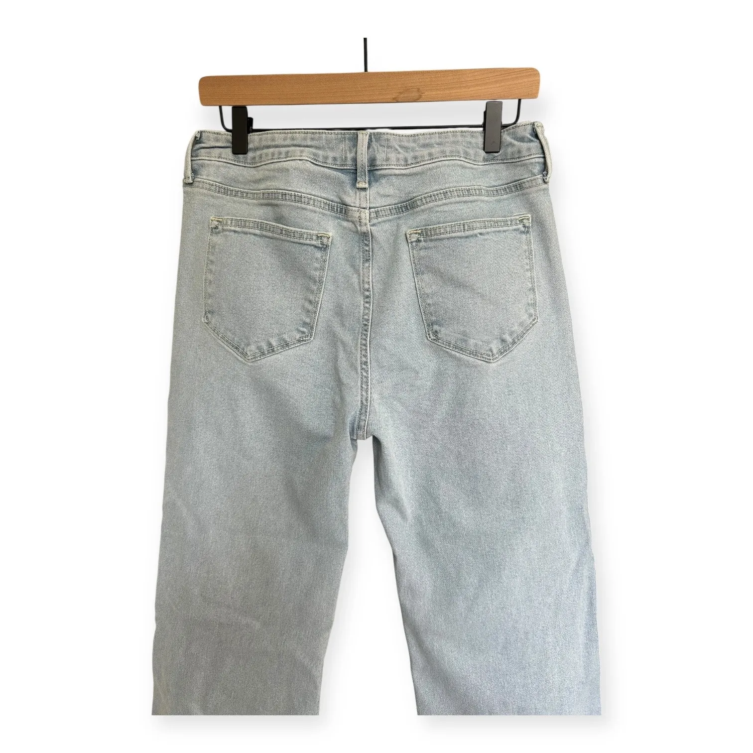 Driftwood Cece Wide Leg Split Hem Jeans Light Wash Two Tone sz 30 Edgy Festival - Image 2