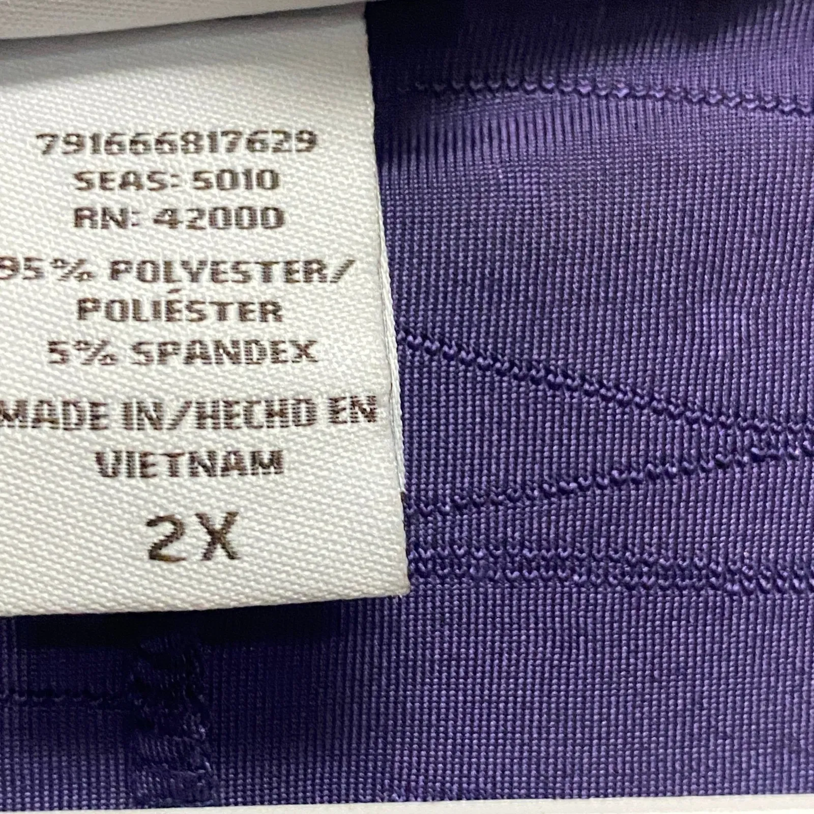 Jaclyn Smith 2X Purple Sequin Long Sleeve VNeck Blouse Work Office Casual Boho - Image 6