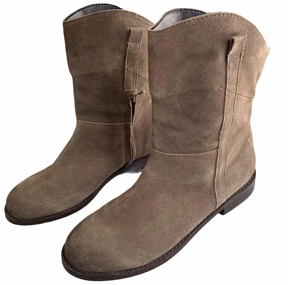 Sole Society Galen Suede Khaki Boots - Image 3