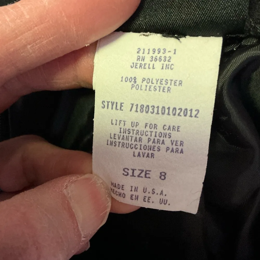 Vtg 80s sparkly pin stripe maxi skirt Black Size 8 - Image 3