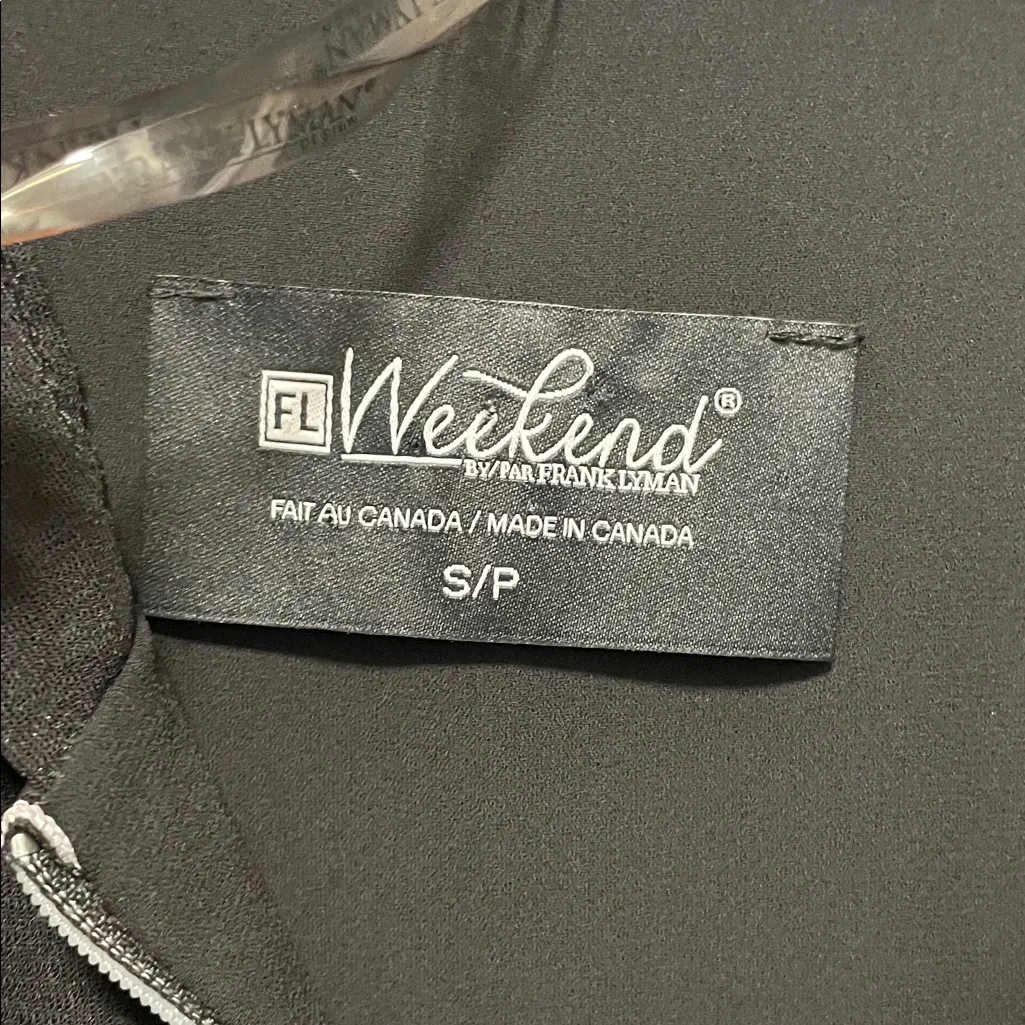 Weekend by Frank Lyman Black Layered Hooded Zip - Image 2