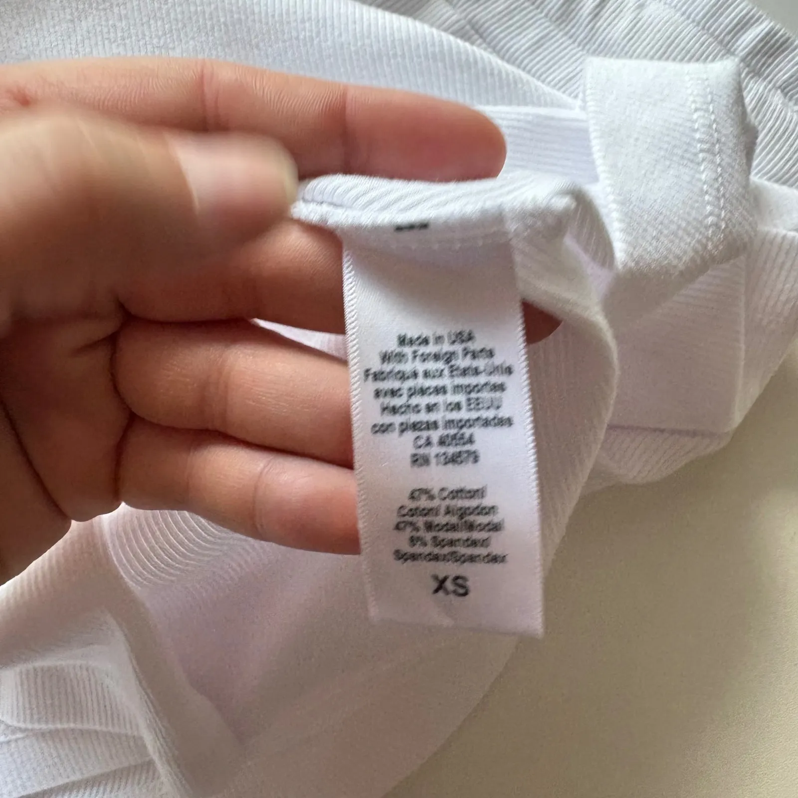 Sundry‎ White Ribbed Drawstring Mini Skirt Casual Athleisure XS - Image 6