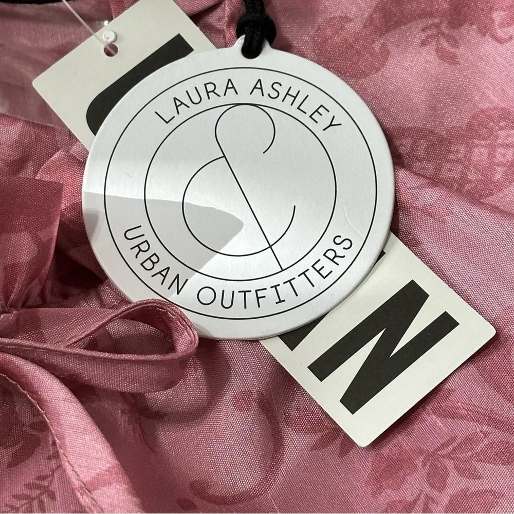Laura Ashley x Urban Outfitters UO Women’s Size S Pink Anna Tie-Neck Mini Dress - Image 11