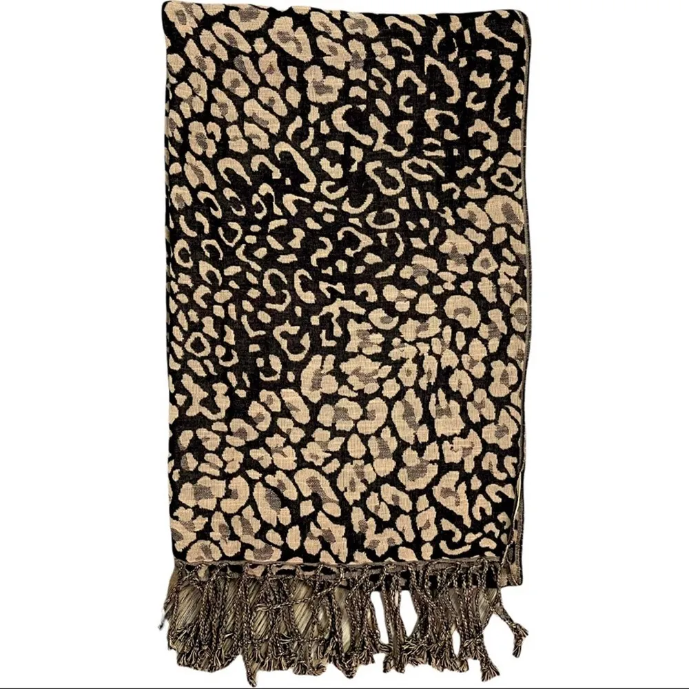 Urban Outfitters Silence Noise Animal Print Fringe Scarf - Image 8