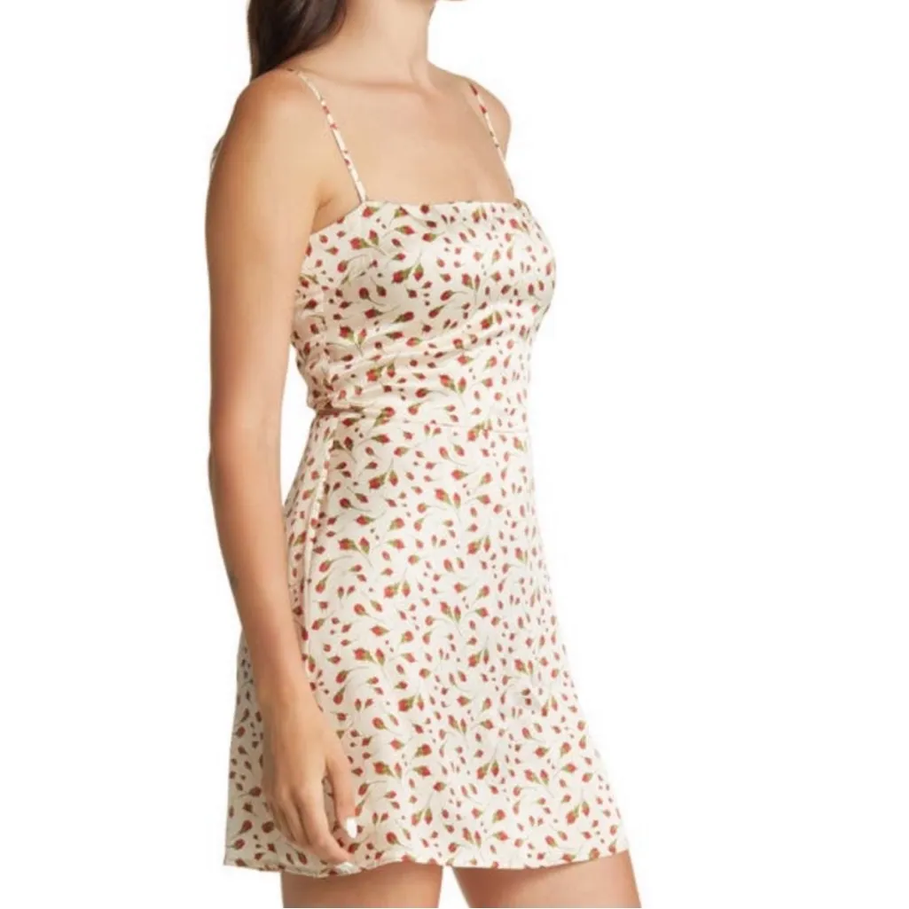 NWOT Reformation Kosta Silk Mini Dress in Floral Print - Image 5