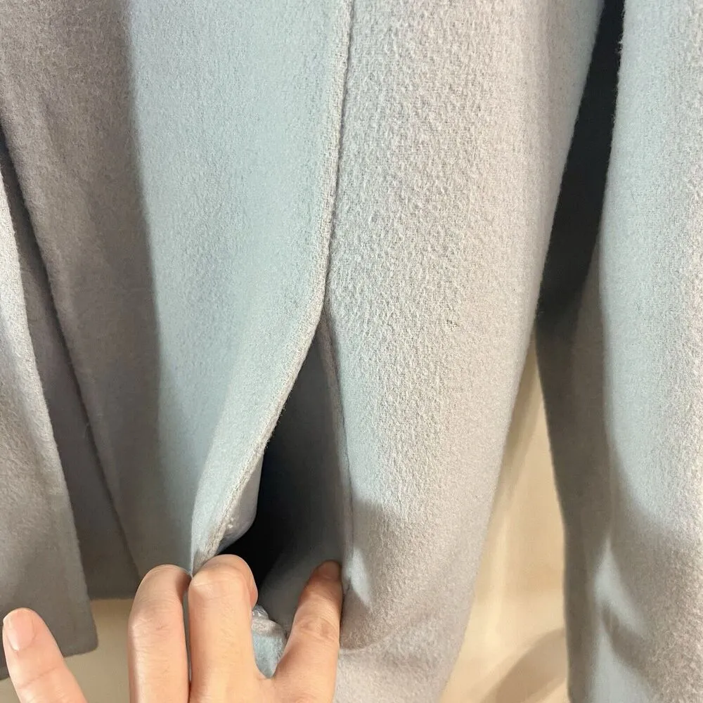 VTG Dressbarn Light BLUE OPEN FRONT 100% Wool Blazer JACKET Sz 10 Star Patches - Image 5