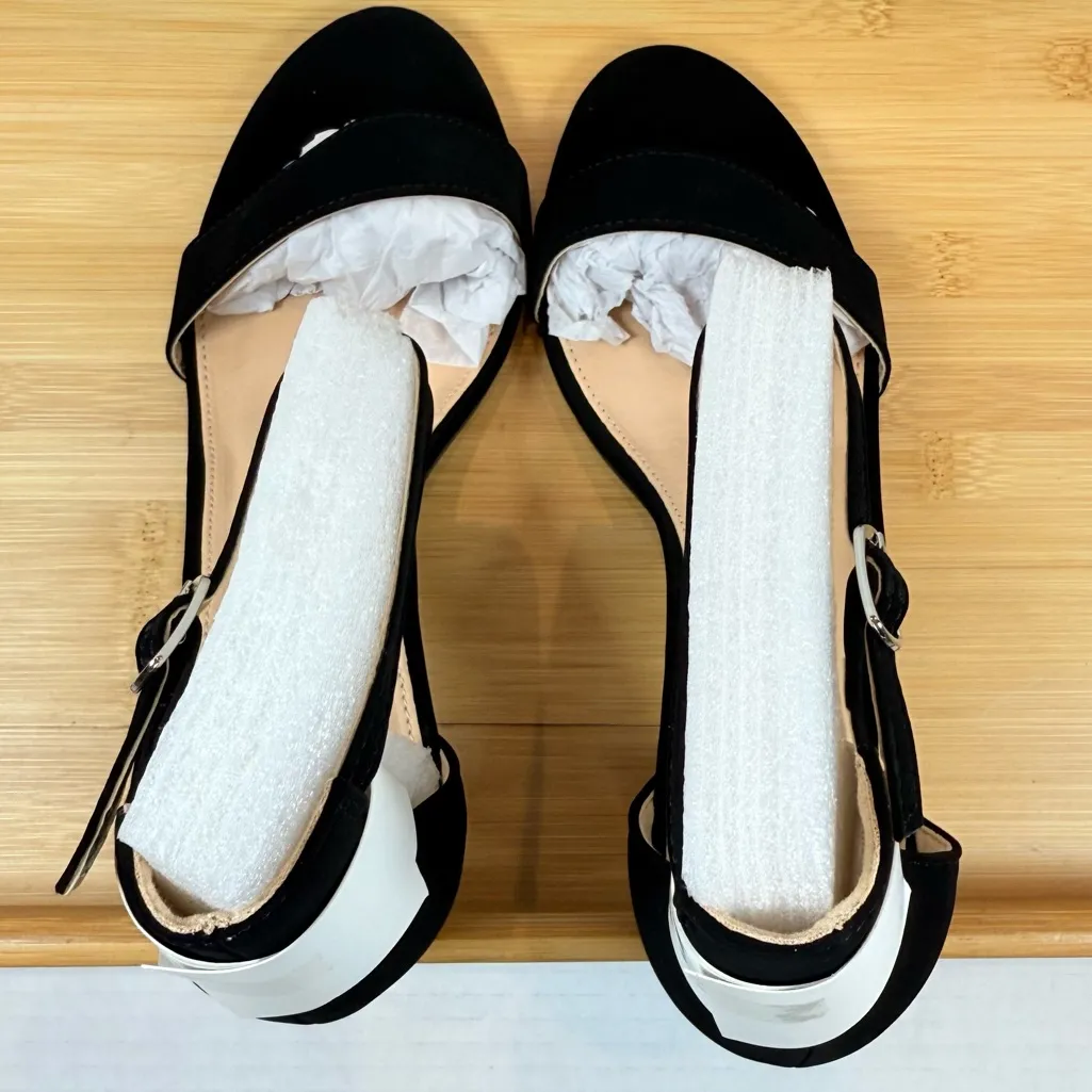 Lovmark Black Suede Ankle Strap Block Heel Women’s 10 Heels Dress Classic Office - Image 7