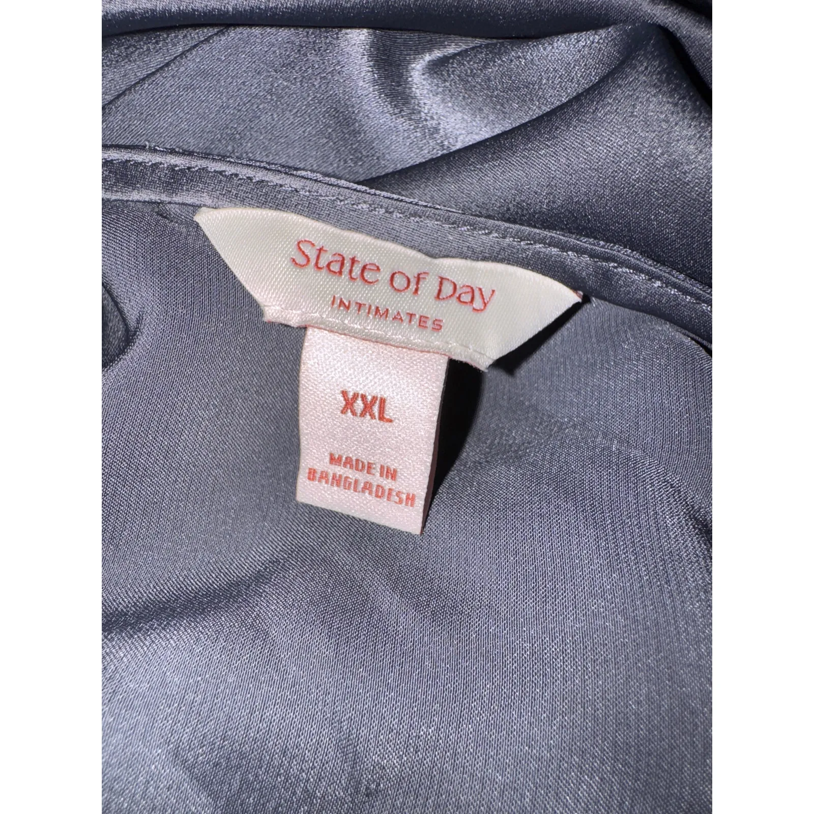 State of Day Women's Size XXL 2XL Ebony Grey Sleep Dress Gown Gray - Image 5