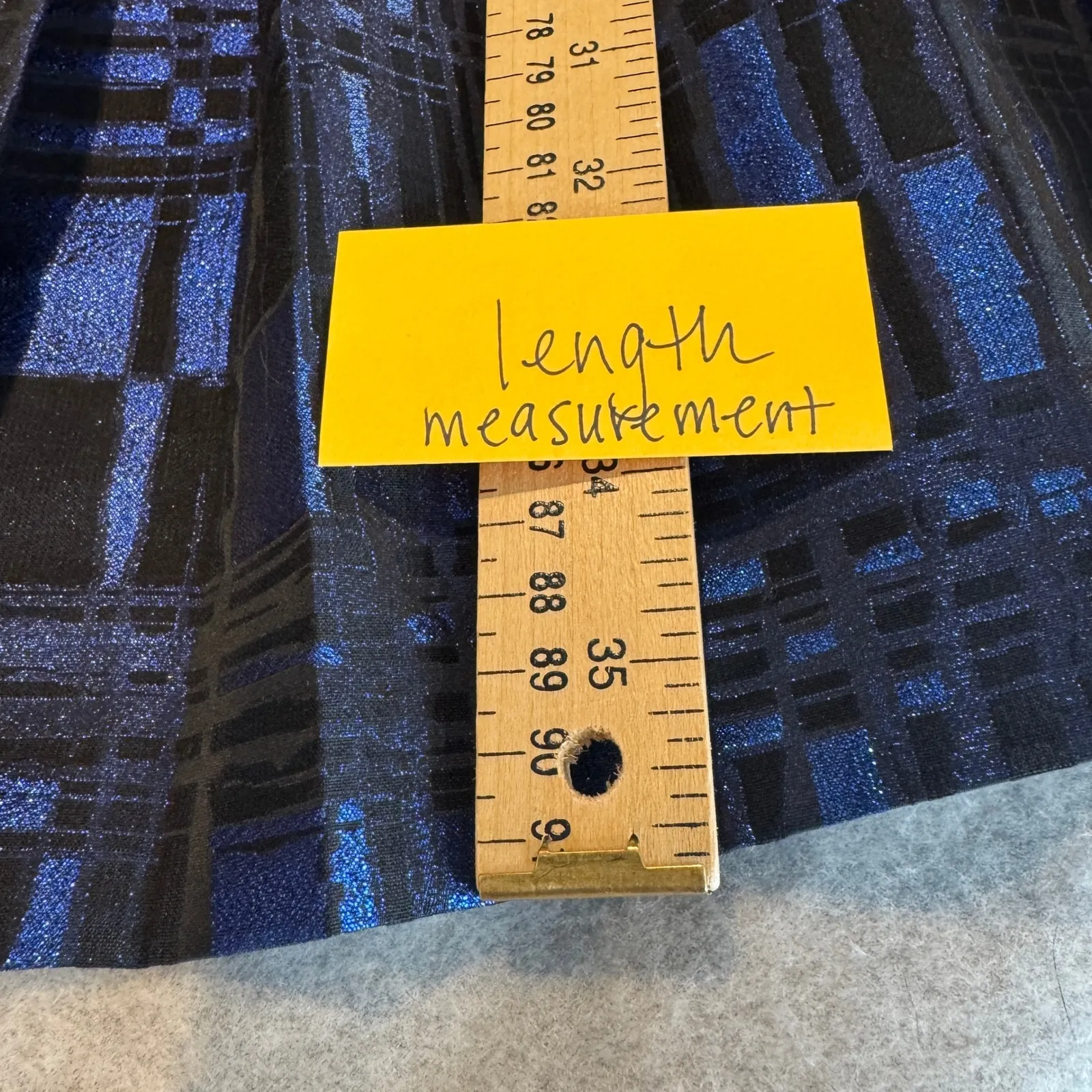 Eva Franco Nova Fit Flare Dress Womens 6 Metallic Blue Black Open Back Lined - Image 16