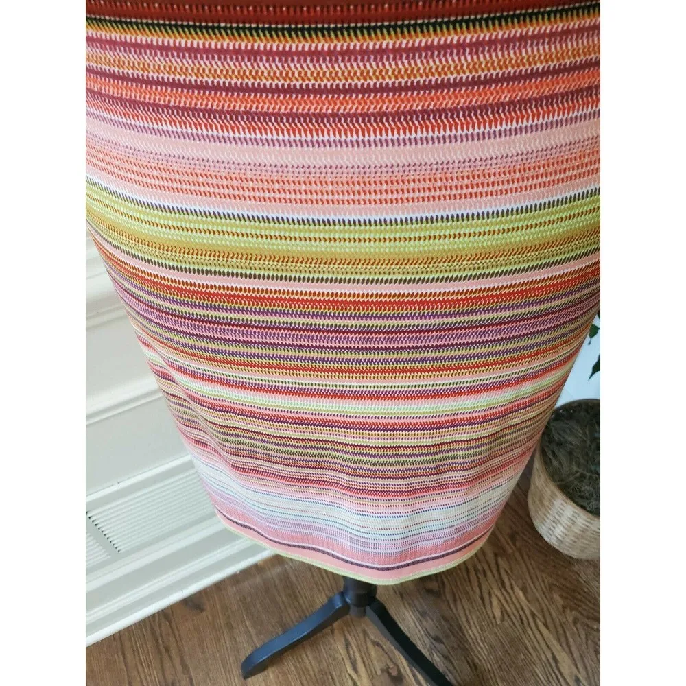 Tacera Women's Dress Size M Black White Taupe Missoni Style Striped Hippie - Image 3