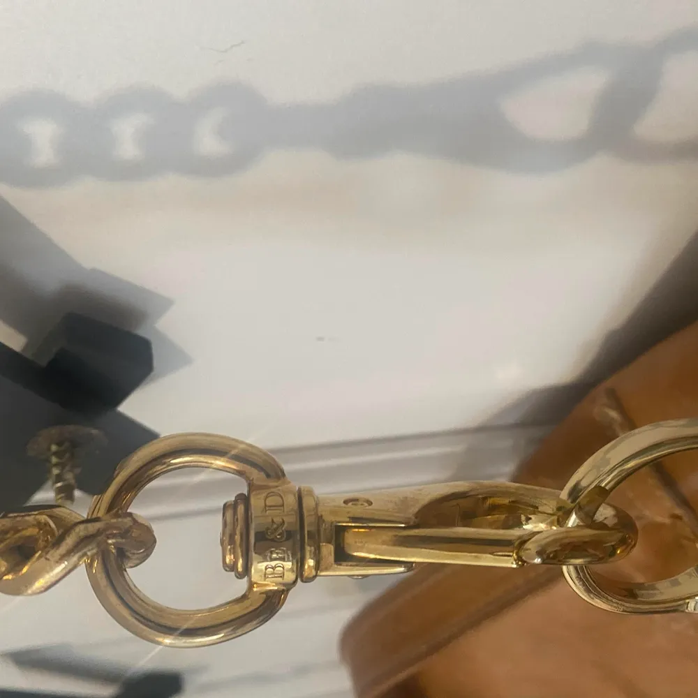 Be & D Tan Leather Bags Gold - Image 8