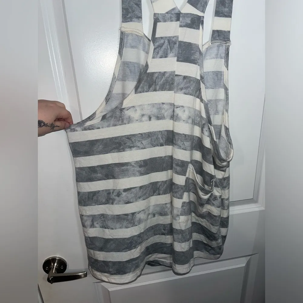 Dollcake FSL Apparel Acid Wash Fabric Loose Fit Romper Overralls Size Large White - Image 9