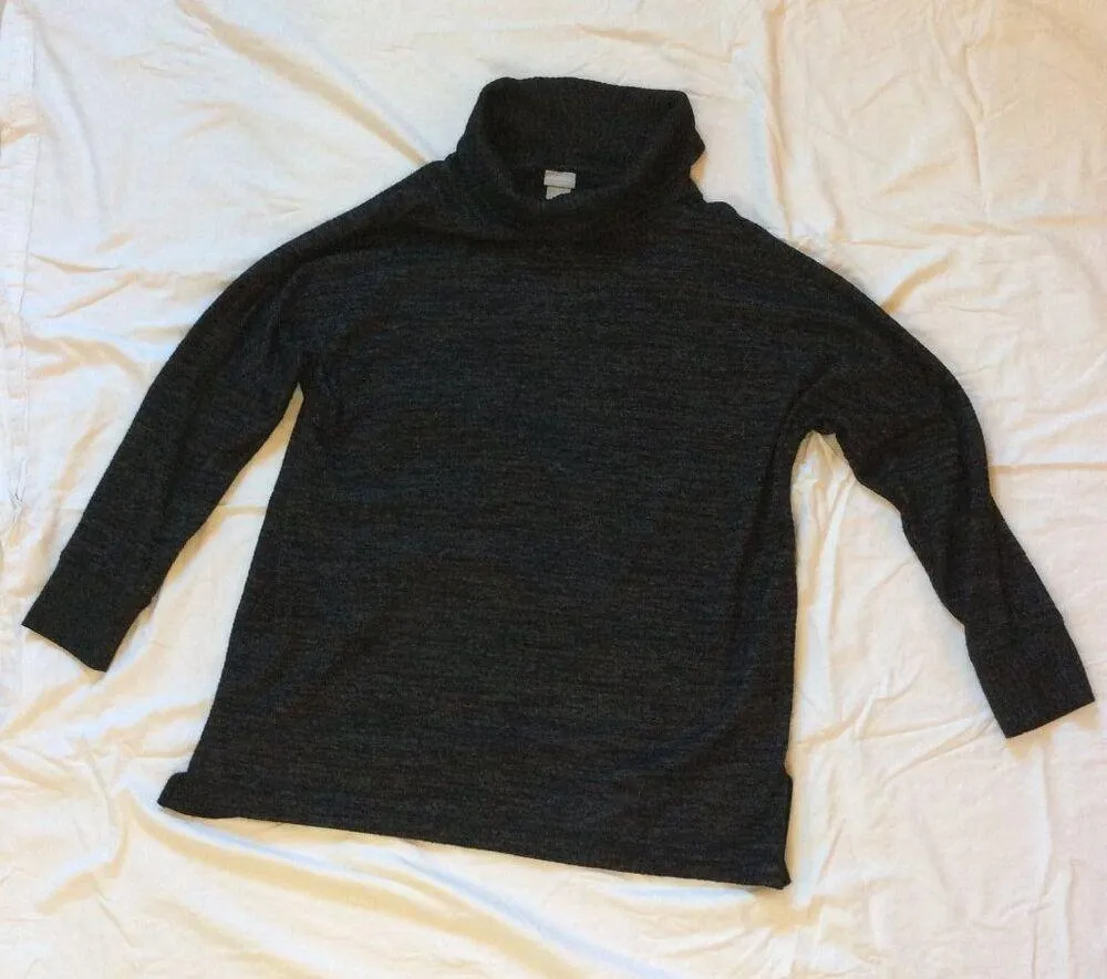 Chico's Zenergy EUC Charcoal Gray Long Sleeve Cowl Neck Sweater -Size 2 (Medium) - Image 4