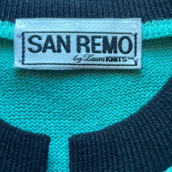 San Remo Vintage‎ sweater XL Agua/Black Black - Image 6