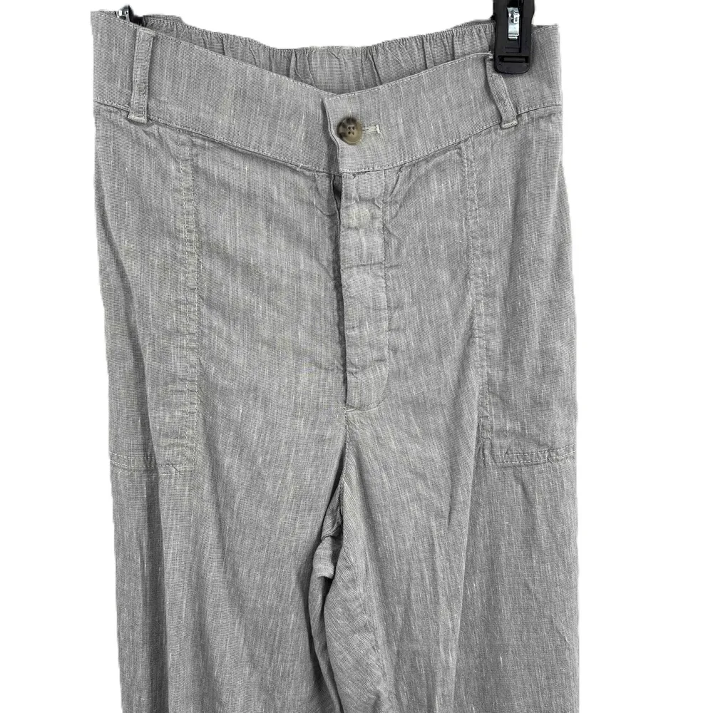 Lou & Grey Linen Blend Half Elastic Casual Pants Minimalist Neutral Travel XL - Image 2