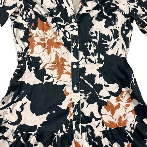 Soft Surroundings Moonglow Floral Button-Up Midi Dress Size 4 Multicolor - Image 3
