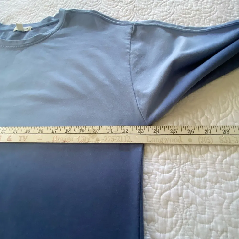 Beachlunchlounge Blue Ombré Crew Neck Top Sweatshirt Gorpcore, Resort Casual - Image 9