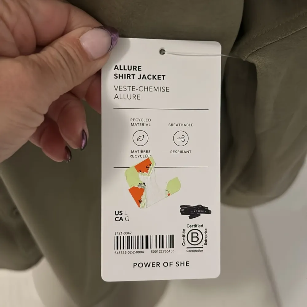 Athleta Allure Shirt Jacket Olive - Image 7