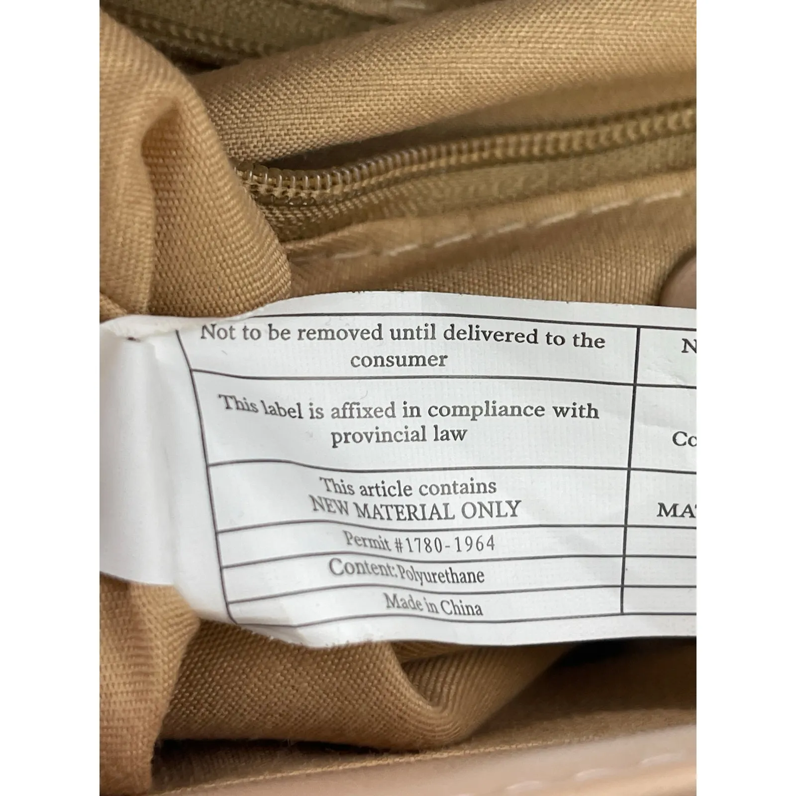 H by Halston Women's Beige Faux Leather Vegan Crossbody Satchel Handbag OS - Image 7