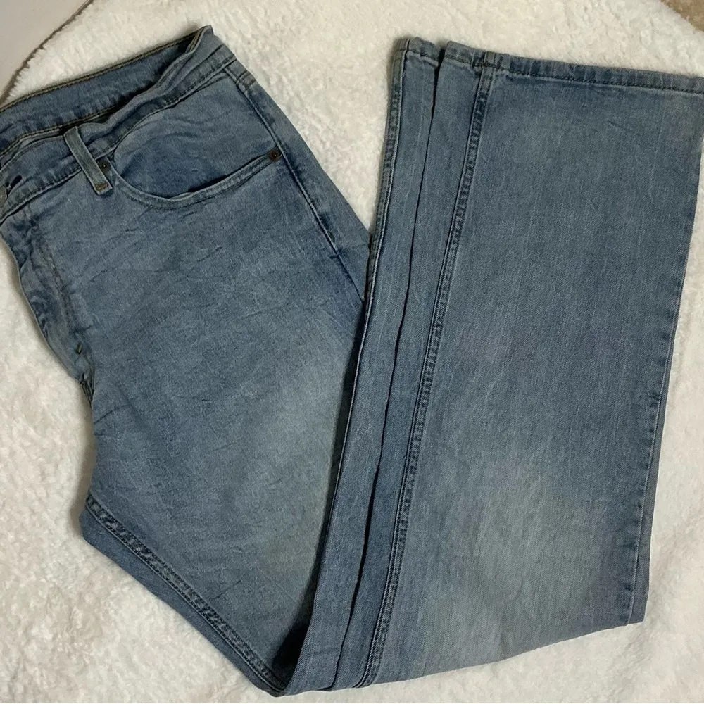 Levi's Blue Flare Wide Leg Jeans - Image 2