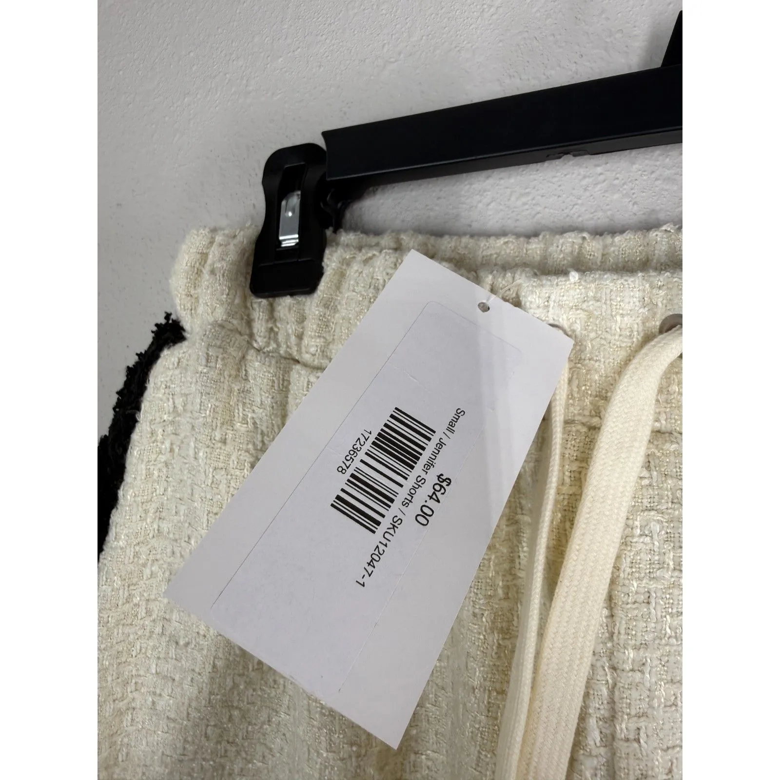 NWT Lalavon Womens Tweed Knit Jennifer Shorts Sz S Preppy Academia French Girl White - Image 6