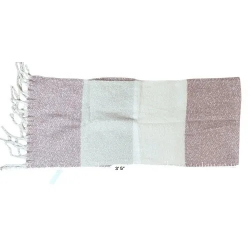 Gentle Fawn Huntington Scarf Wrap Pink Cream 100% Polyester Fringed 82" x 15 - Image 9