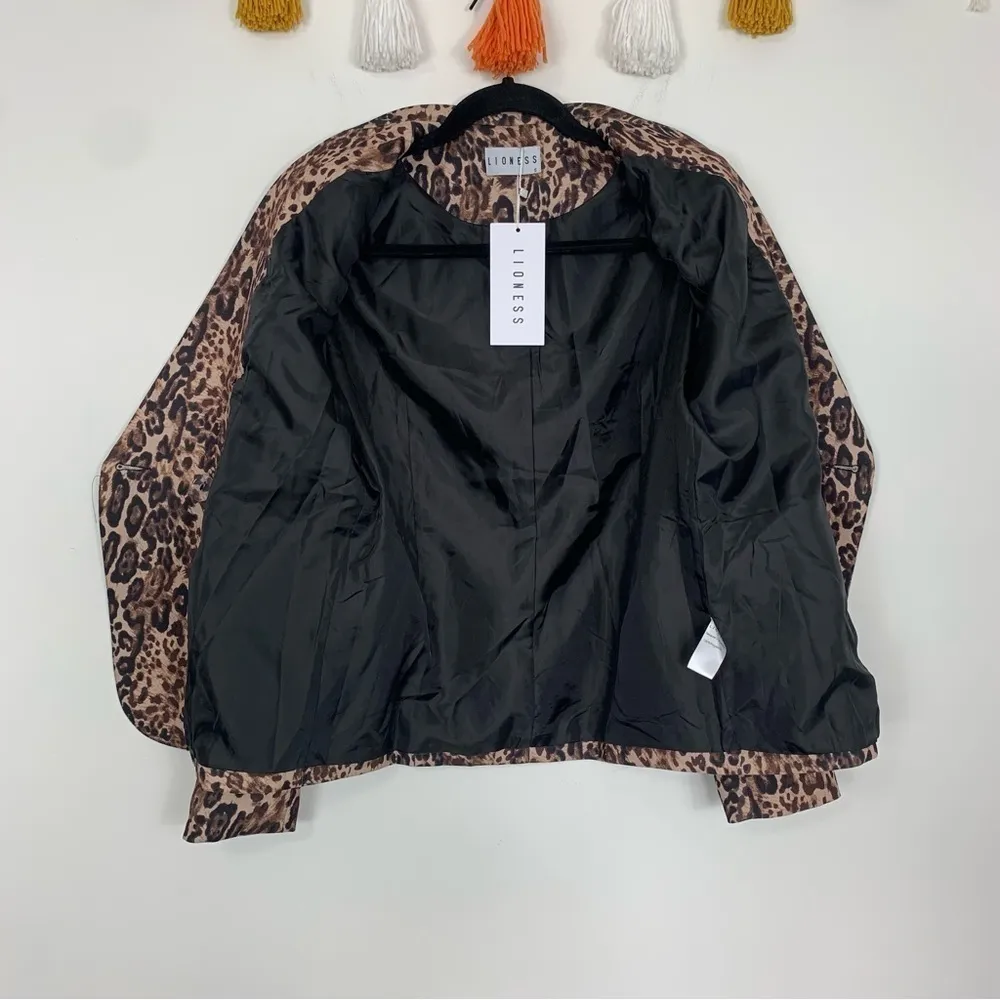 NWT Lioness Palermo Leopard Print Blazer Size Small - Image 7