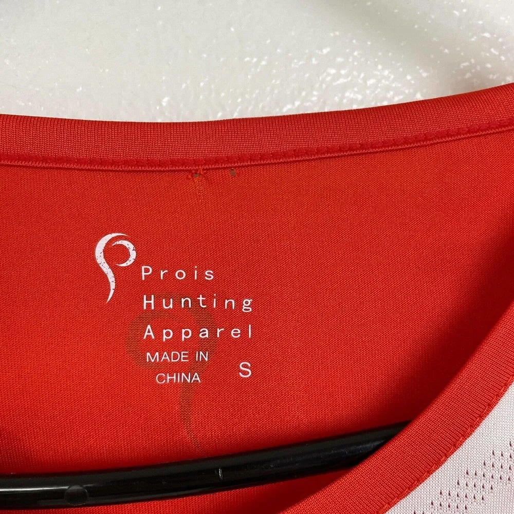 Prois Artemis Archery Shirt Small Womens Orange White Short Sleeve Pockets *Flaw - Image 6