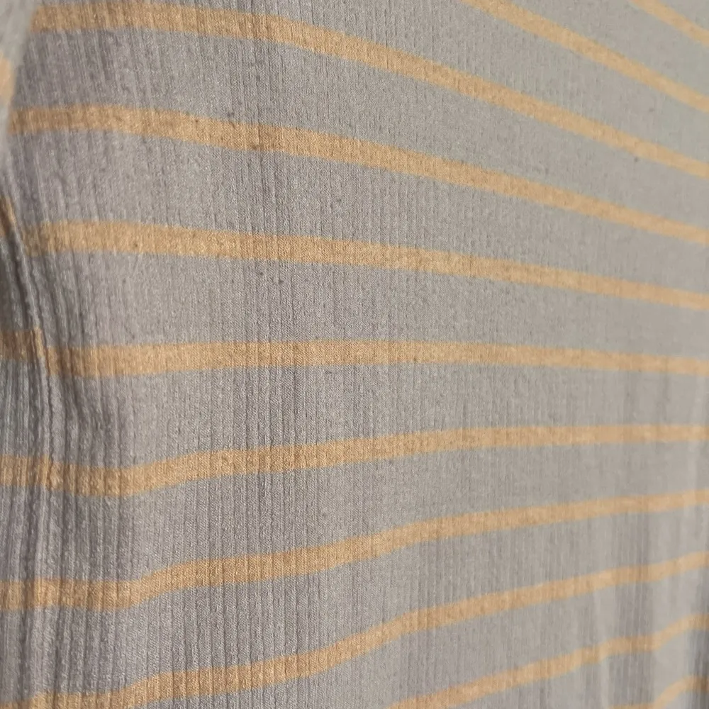 We The Free / Free People Good Find Striped Bell Sleeve Lettuce Hem Blouse - Image 6