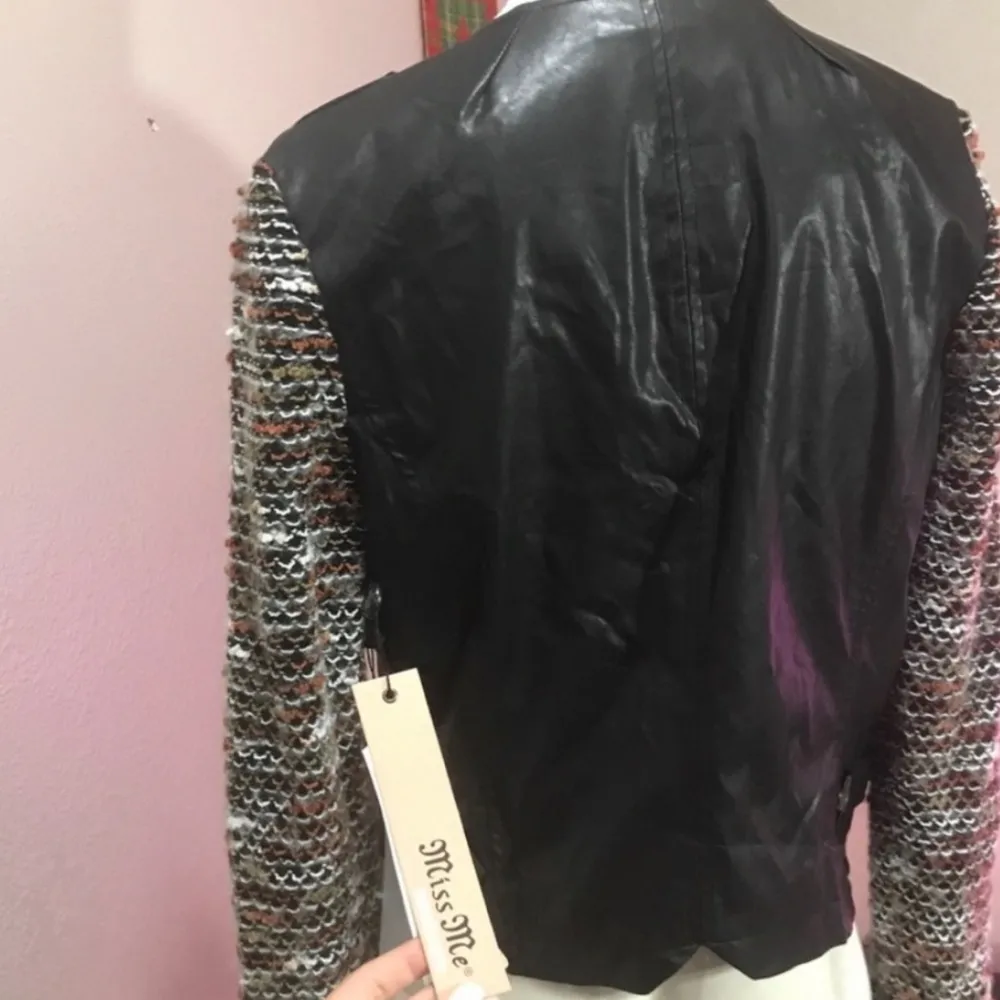 MISS ME FAUX LEATHER BLACK JACKET - Image 6