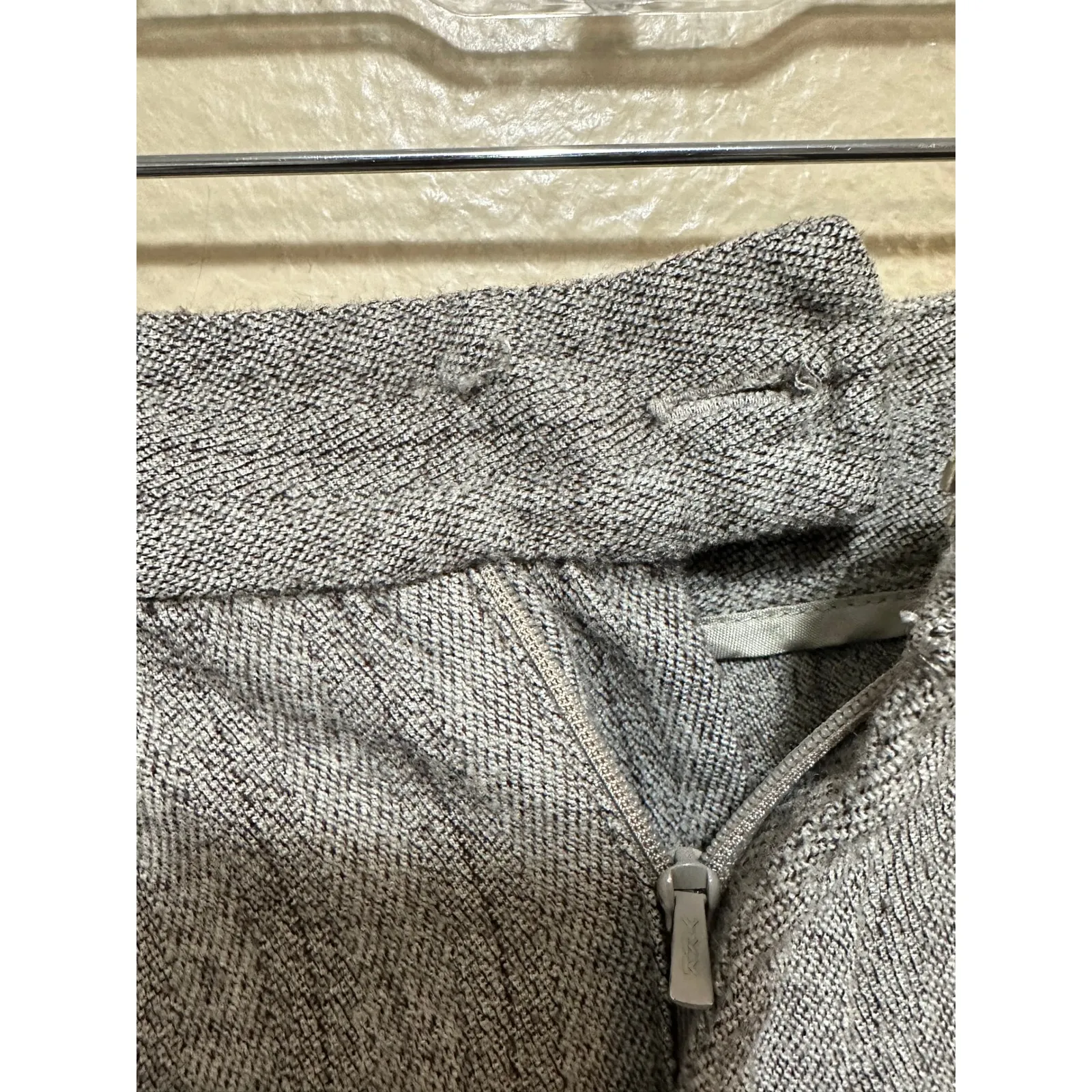 Linda Allard Ellen Tracy Wool Blend Herringbone‎ Trousers Career Pants 10 Gray - Image 3