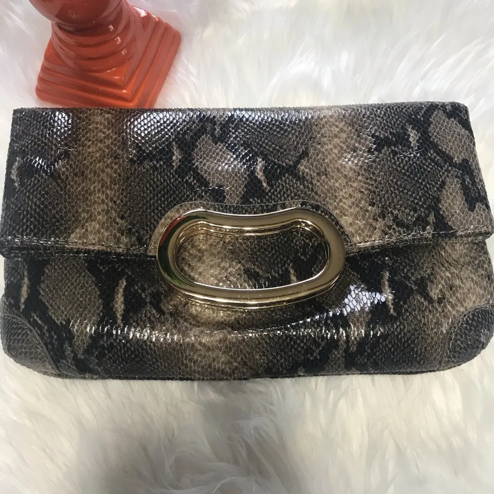 Gianni Bini Snakeskin Clutch‎ - Image 2