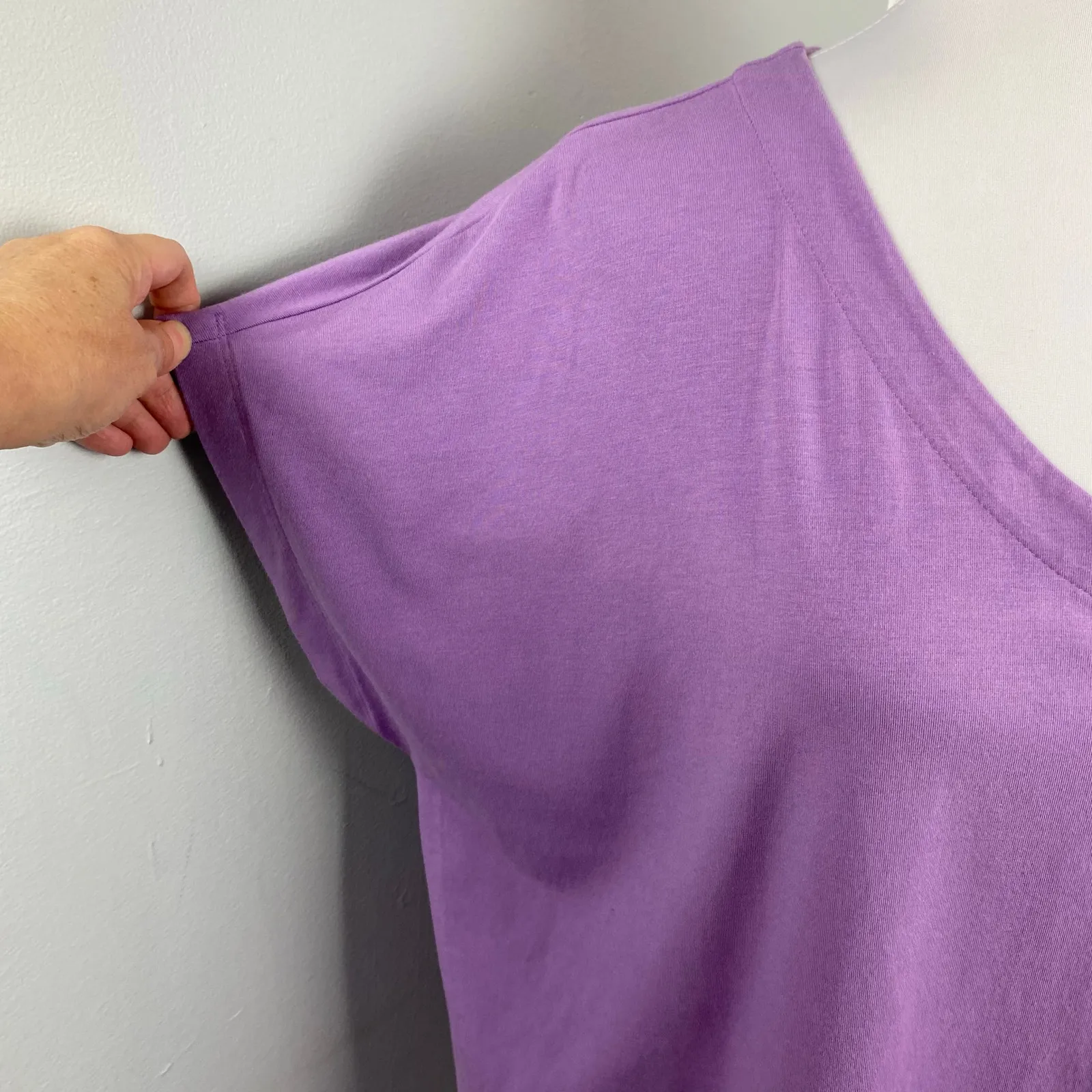 J Jill Lavender Dolman Short Sleeve T Shirt Top XL - Image 2