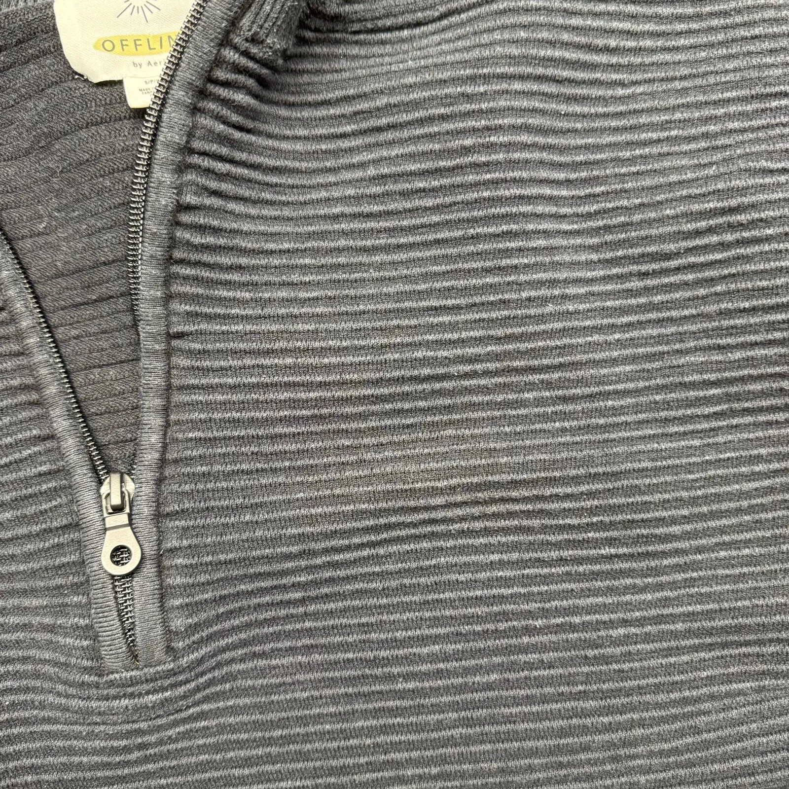 Aerie offline quarter‎ zip sweater heavy long sleeve shirt - Image 3