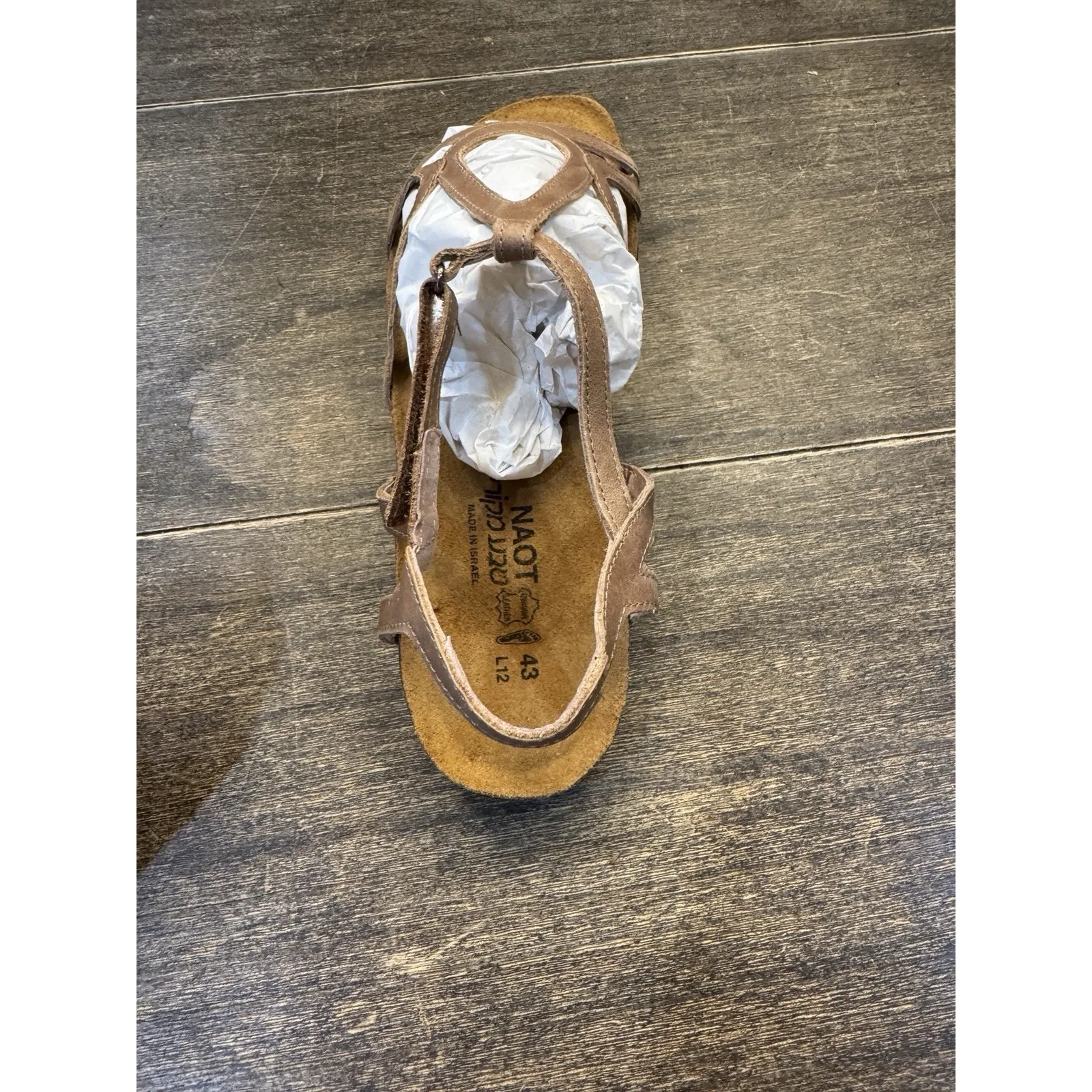 Naot Sandals Women Size 43 US‎ 12 Dorith Casual Strappy Slingback Flats Tan Brown - Image 7